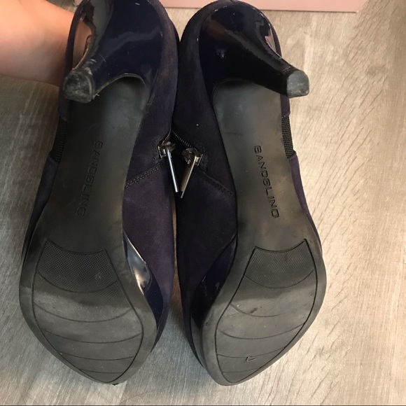 Navy Suede Booties | Bandolino - Picture 9 of 9